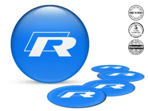 VW Rim Stickers Car Style Domed Badges for Hub Caps